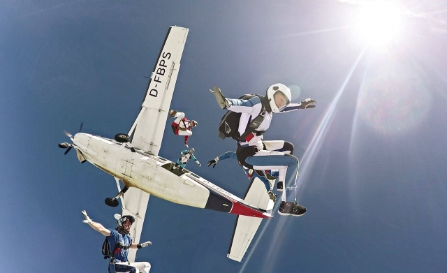 Jumping from the plane